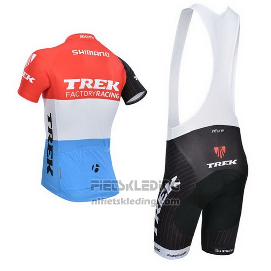 2014 Fietskleding Trek Factory Racing Oranje en Wit Korte Mouwen en Koersbroek